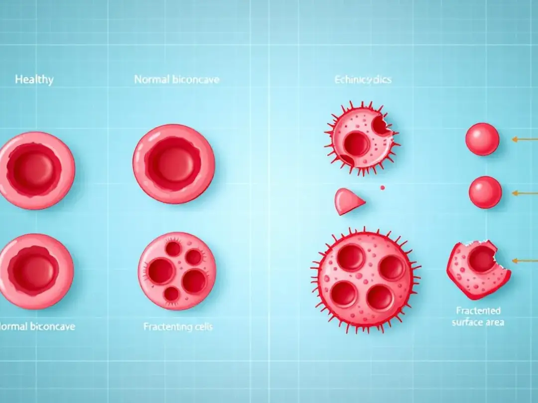 A diagram compares healthy red blood cells and damaged red blood cells in dogs, highlighting the effects of garlic...