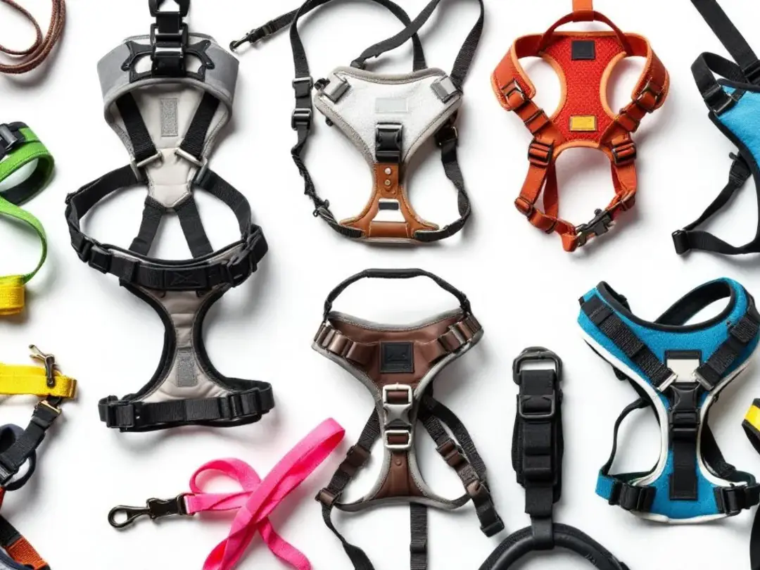 The image displays a variety of harnesses in different sizes and styles, arranged to highlight the importance of...