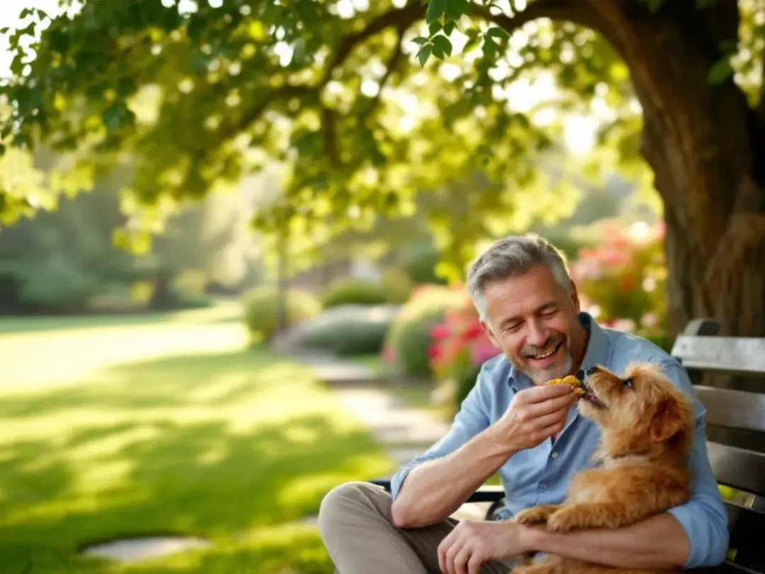 In a calm setting, an owner gently hand feeds a small dog, showcasing the dog's appetite as it eagerly accepts the...