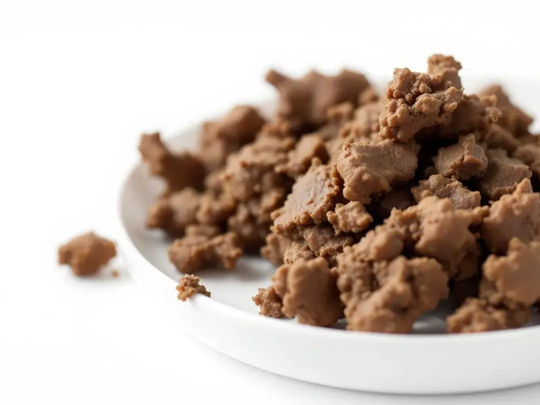 The image shows a close-up view of a healthy puppy's stool sample, which is being prepared for a fecal examination to...