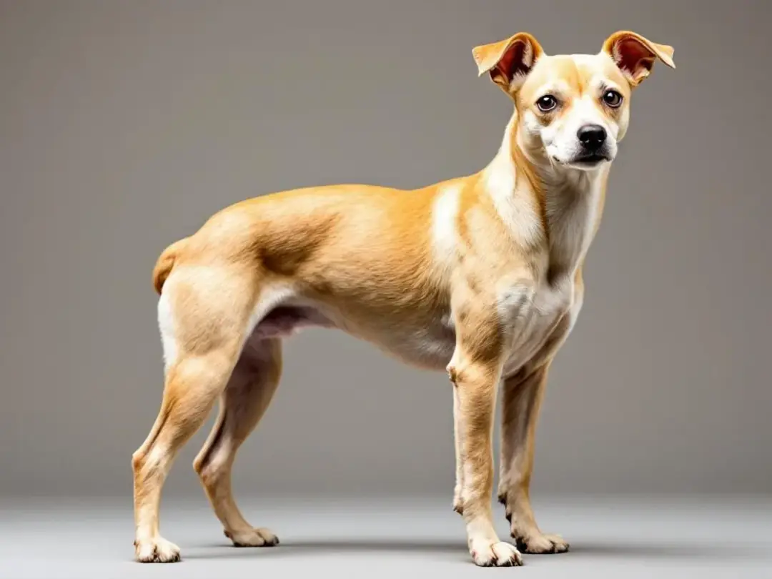 A small breed dog is depicted at its ideal weight, showcasing a healthy body condition with a well-defined waist and...