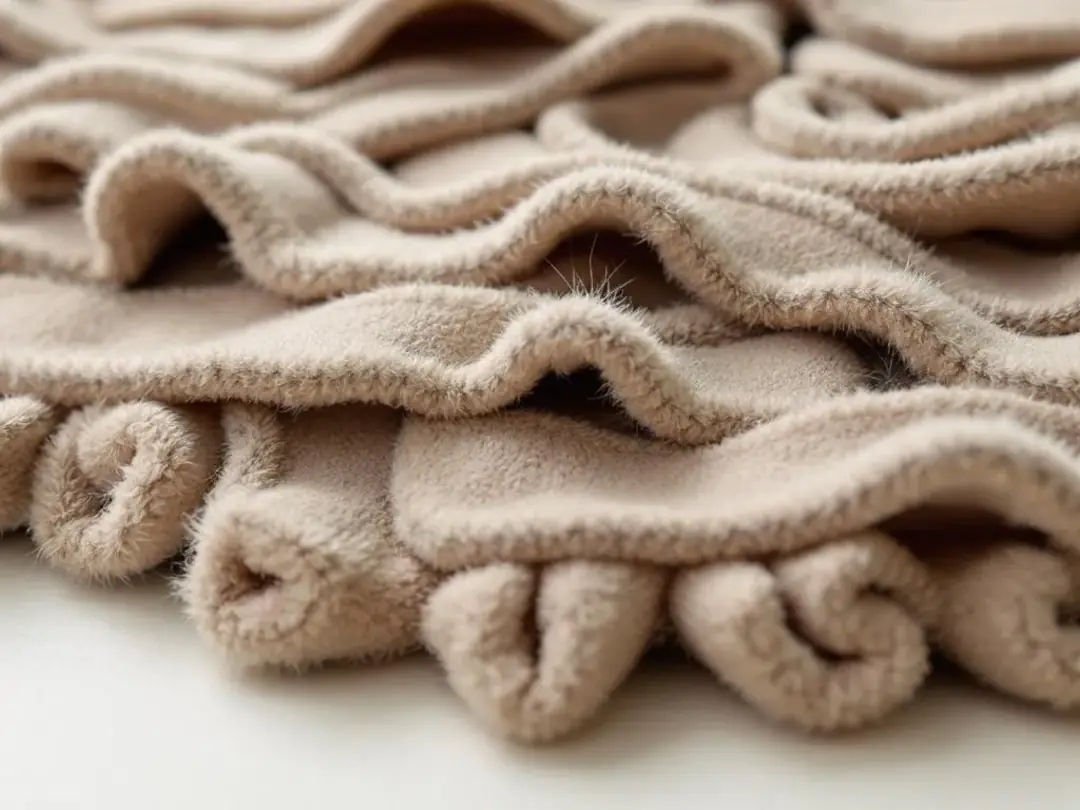 A close-up view of a snuffle mat featuring soft fleece strips, which create various textures and hiding spots for...