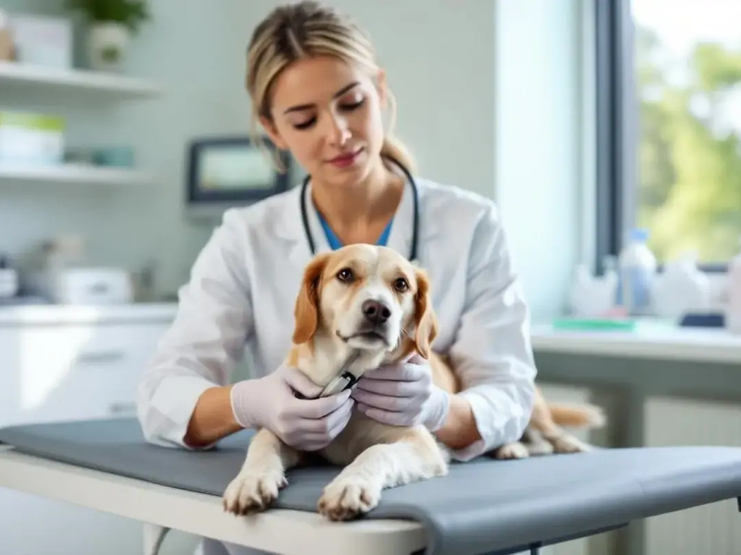 A veterinarian is providing supportive care to a dog exhibiting signs of vestibular disease, characterized by a...