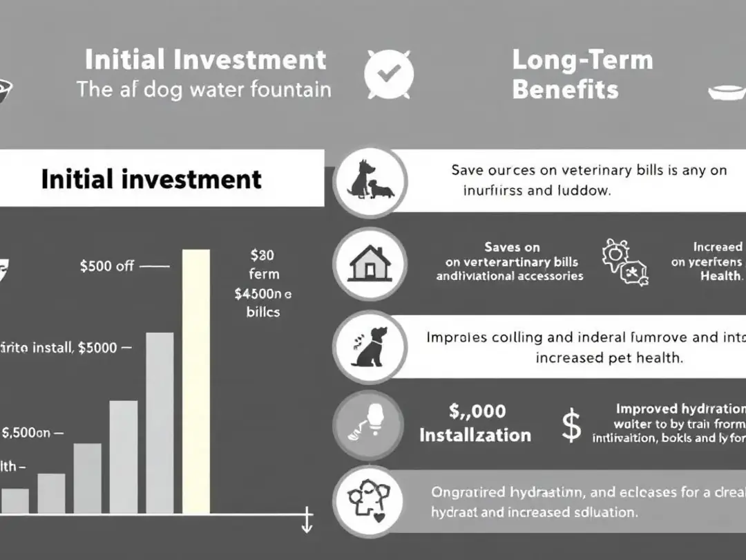A cost comparison chart illustrates the initial investment versus long-term benefits of dog water fountains...