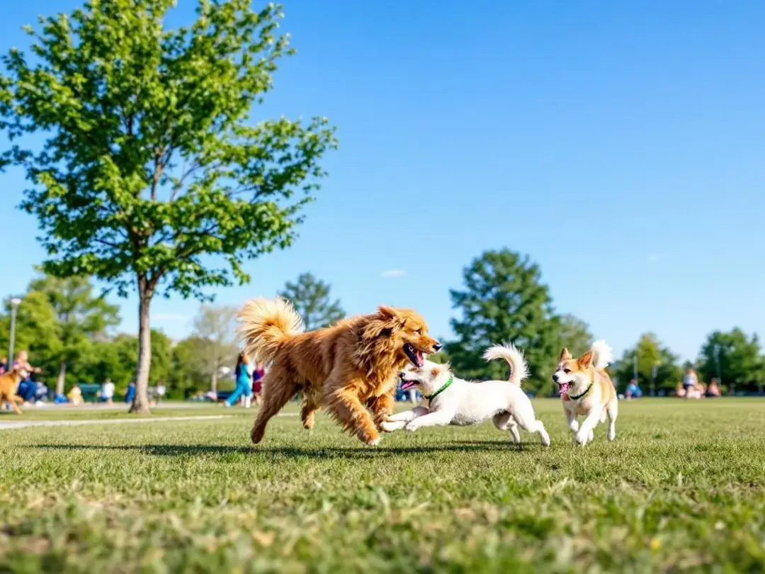 A professional dog trainer is working with a female dog, using positive reinforcement techniques to encourage good...
